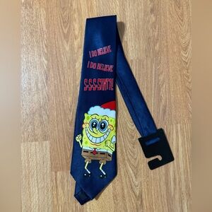 Vintage 2002 Spongebob Squarepants Tie Nickelodeon Merchandise Christmas Necktie
